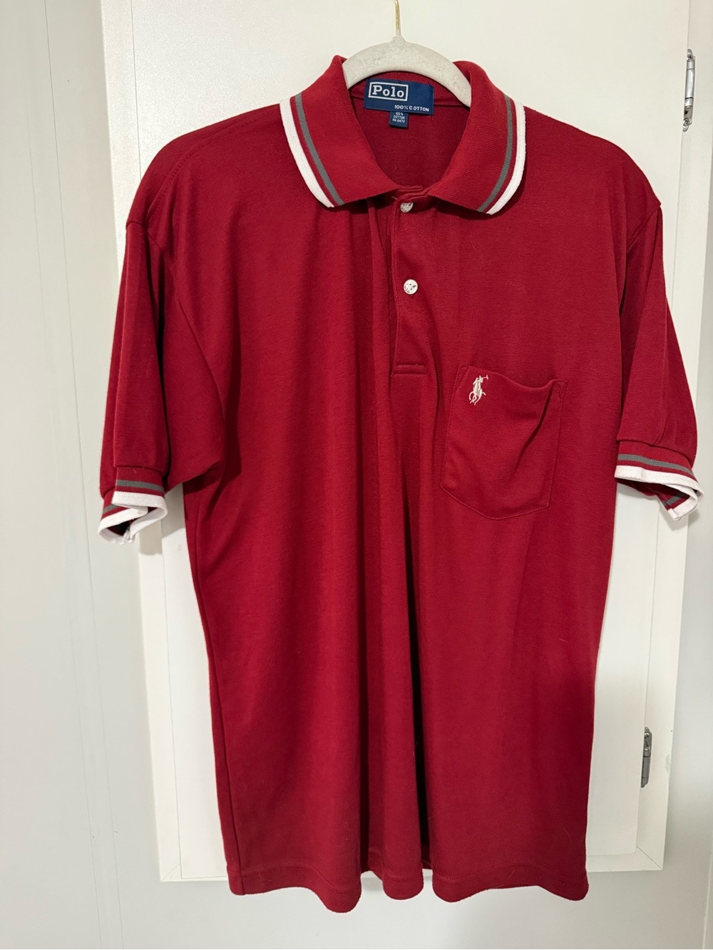 169. Vintage Polo by Ralph Lauren Cotton Red Polo Preppy Retrosport